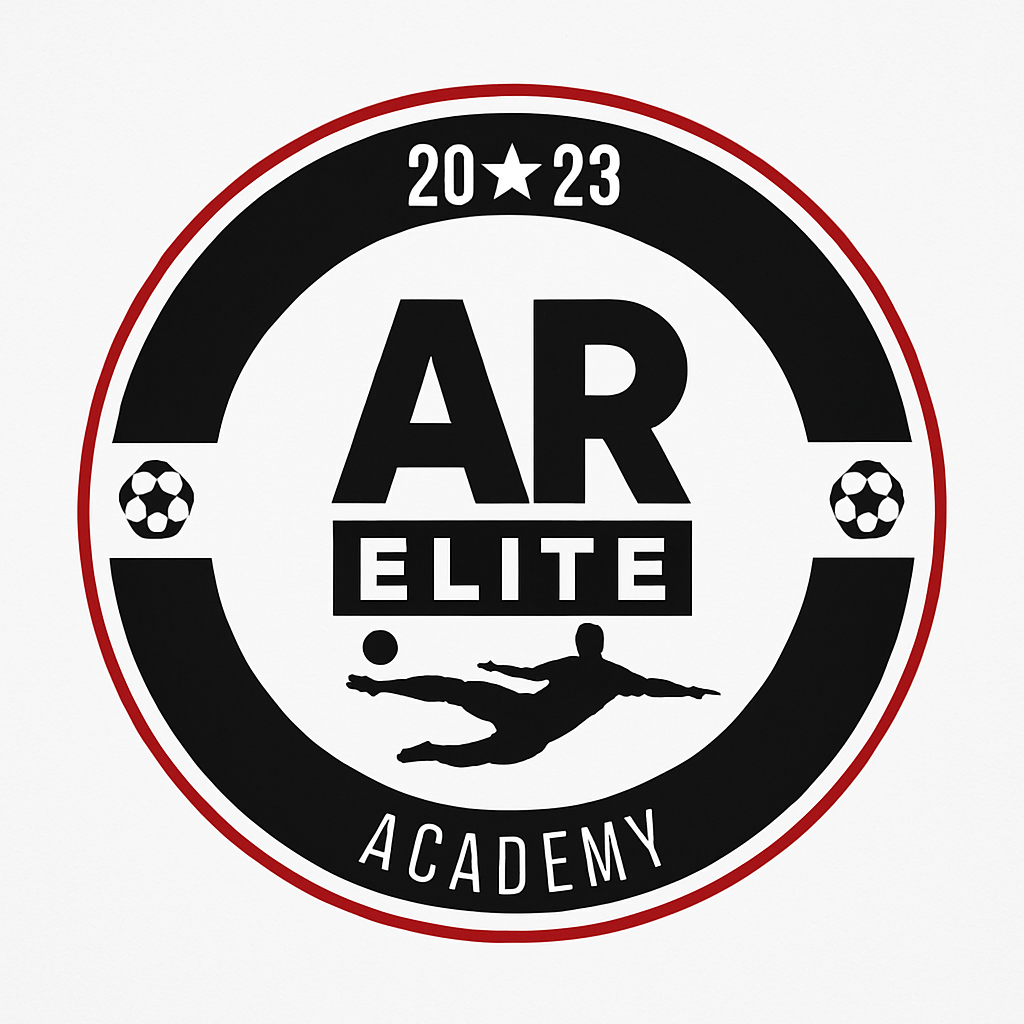 AR Elite Academy crest, established 2023.